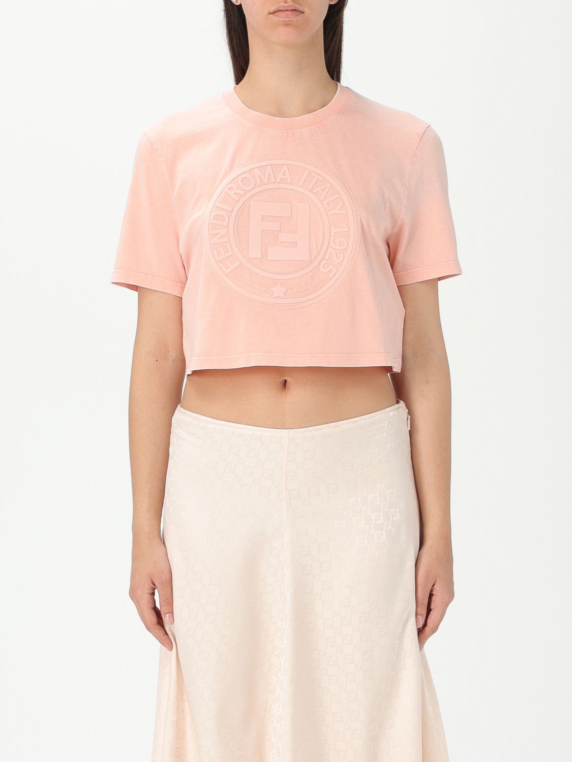 Fendi T Shirt Woman Beige