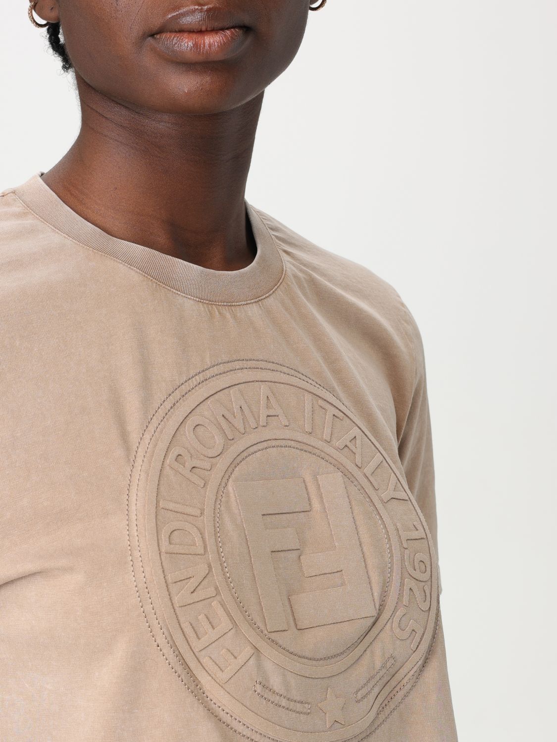 Fendi T Shirt Woman Beige
