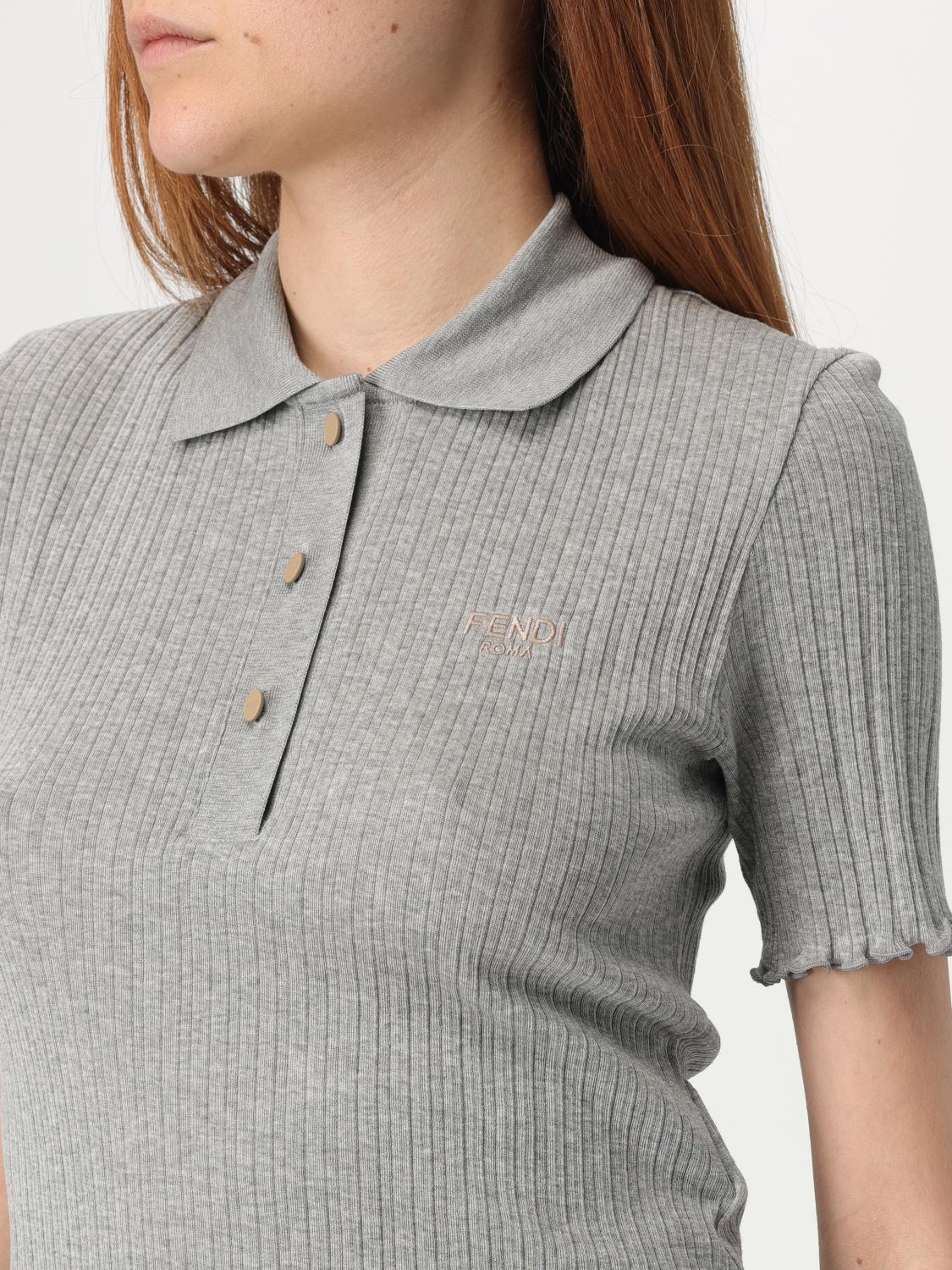 Fendi Polo Shirt Woman Grey