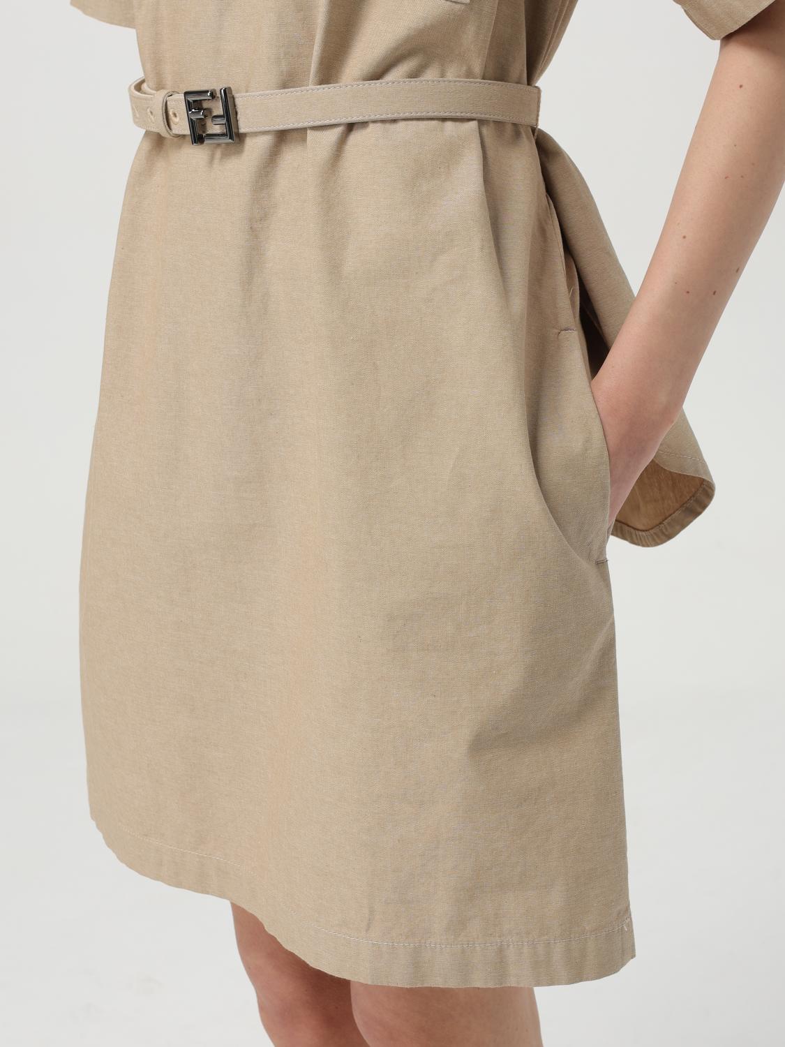 Fendi Dress Woman Beige
