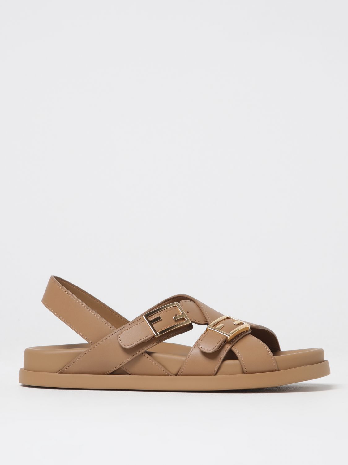 Fendi Flat Sandals Woman Black