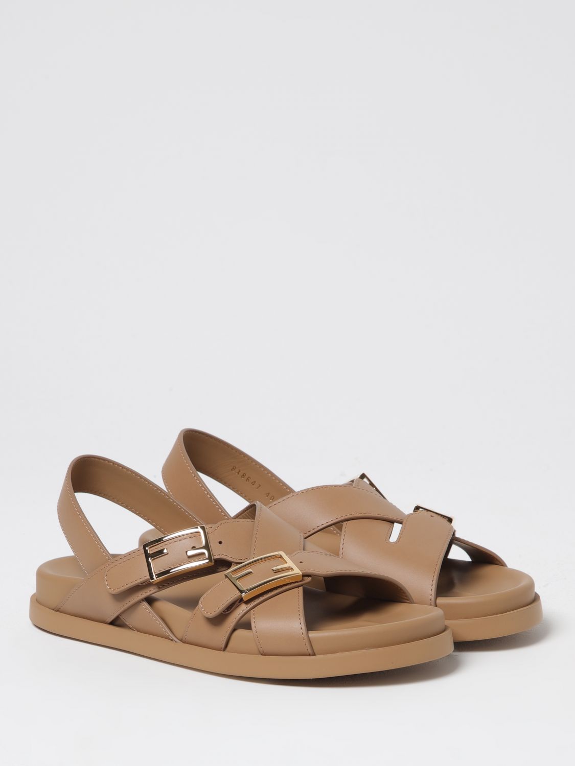 Fendi Flat Sandals Woman Black
