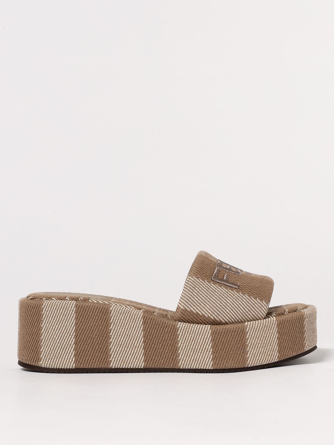 Fendi Heeled Sandals Woman Dove Grey