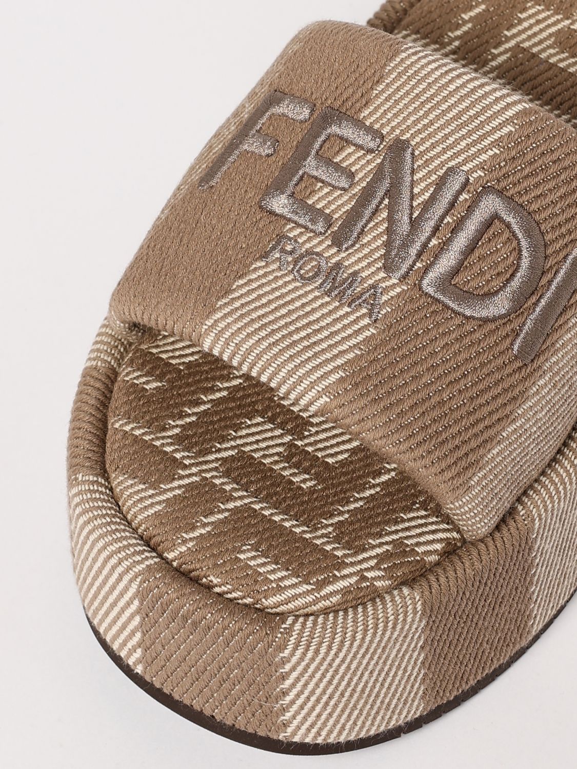 Fendi Heeled Sandals Woman Dove Grey