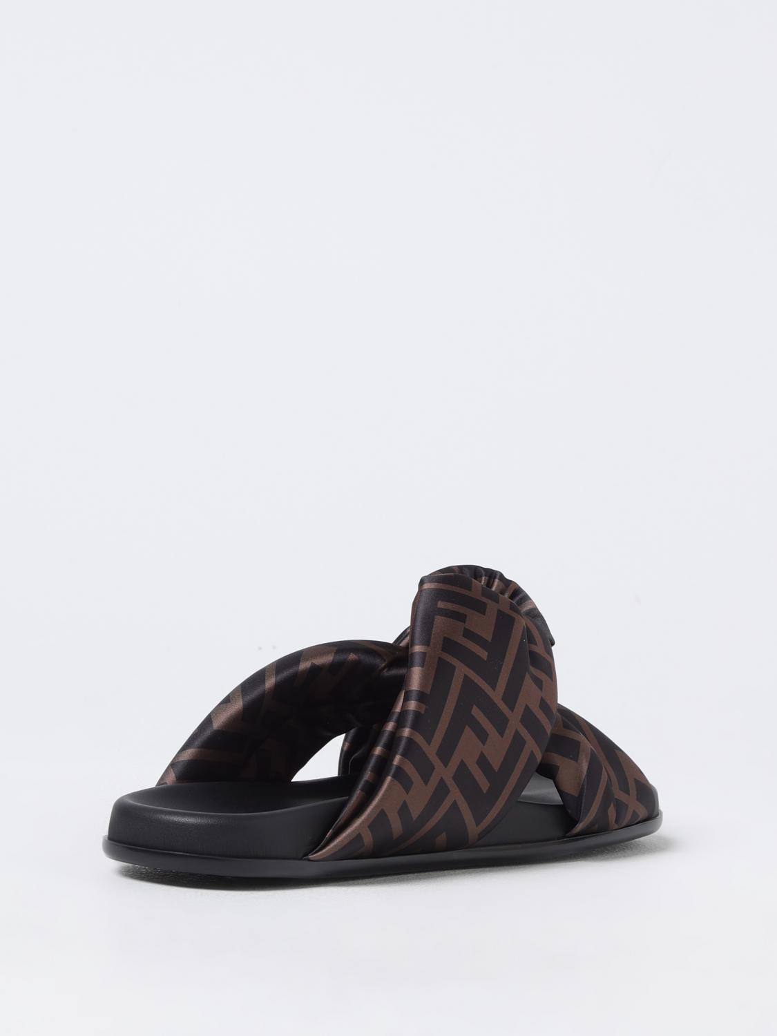 Fendi Flat Sandals Woman Tobacco