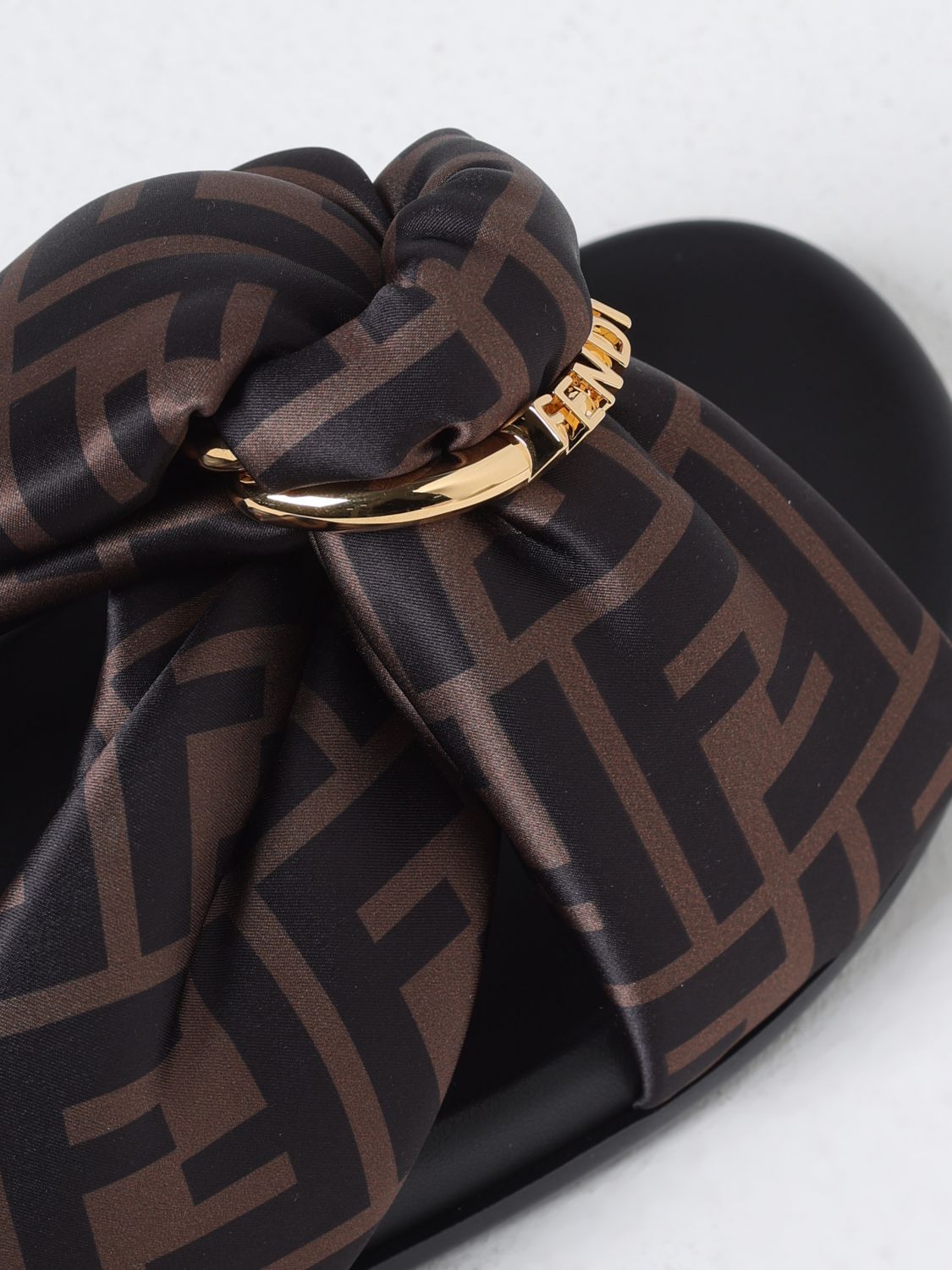 Fendi Flat Sandals Woman Tobacco