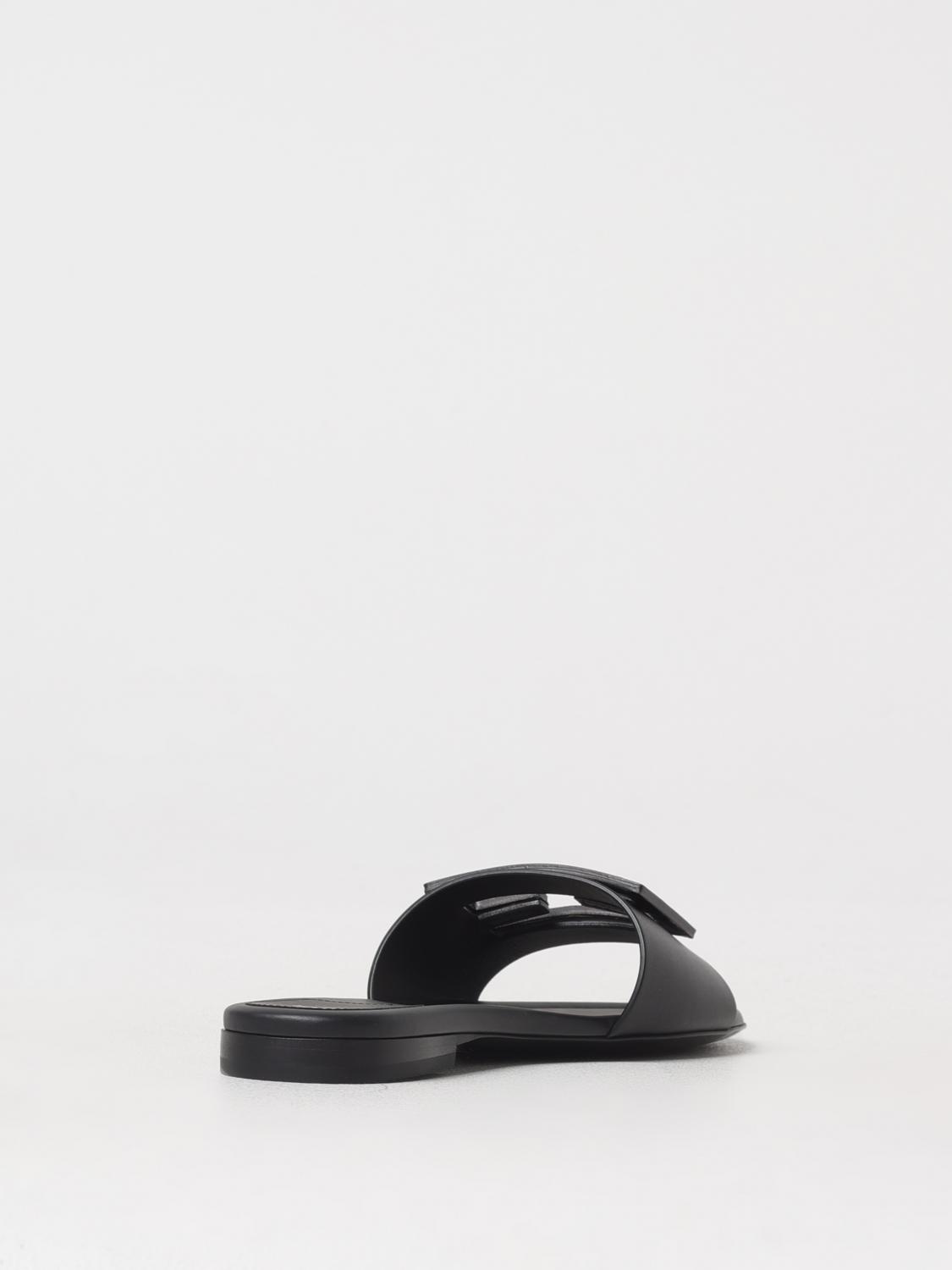 Fendi Flat Sandals Woman Black