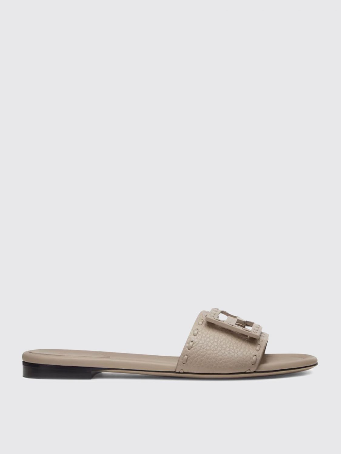 Fendi Flat Sandals Woman Leather