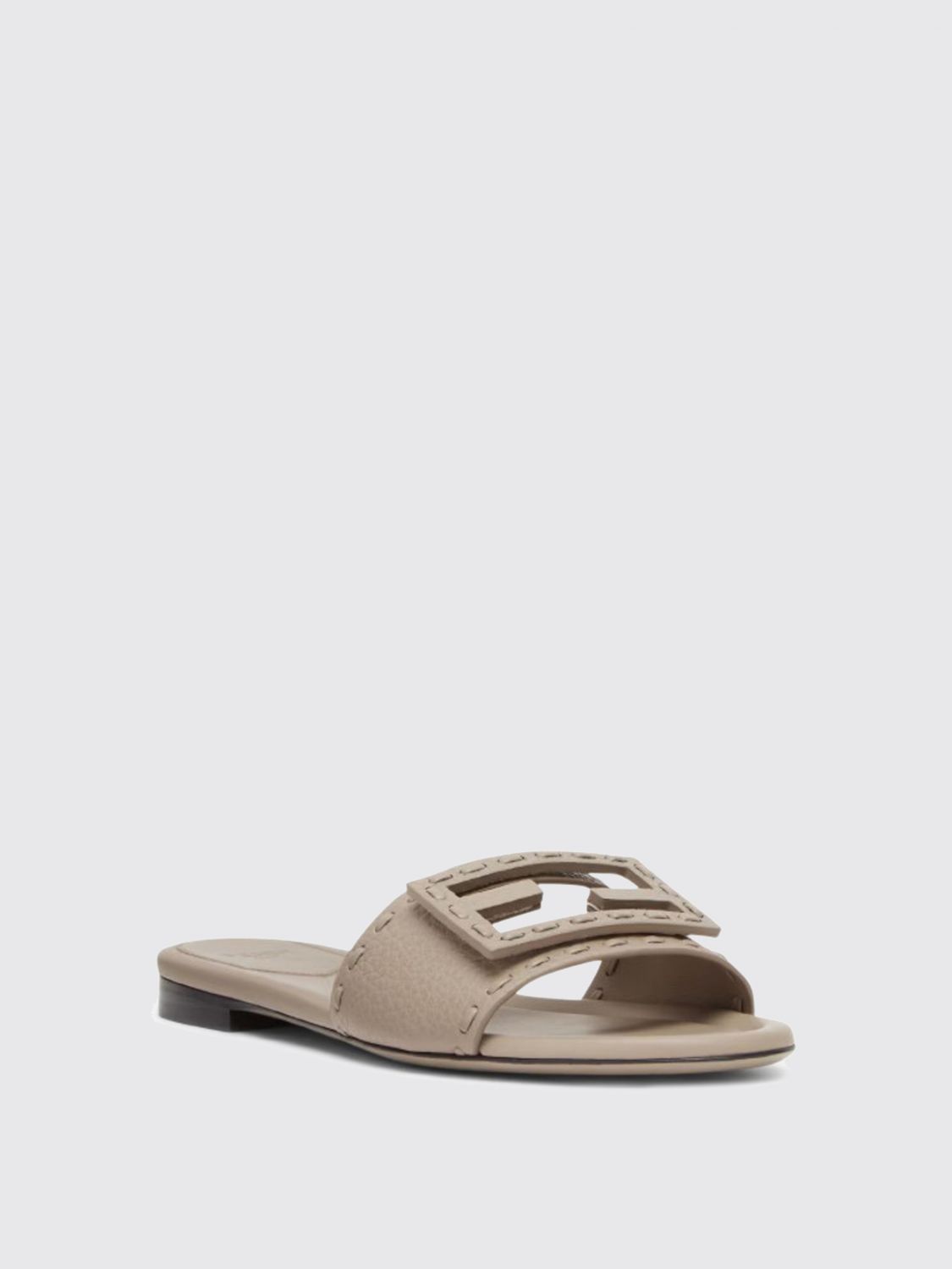 Fendi Flat Sandals Woman Leather