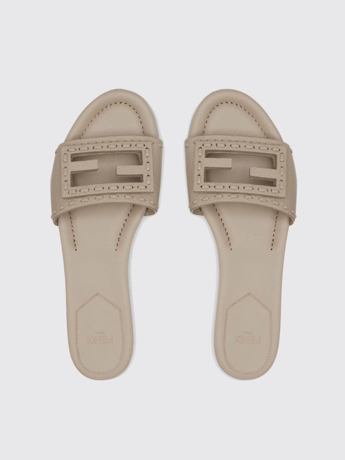 Fendi Flat Sandals Woman Leather