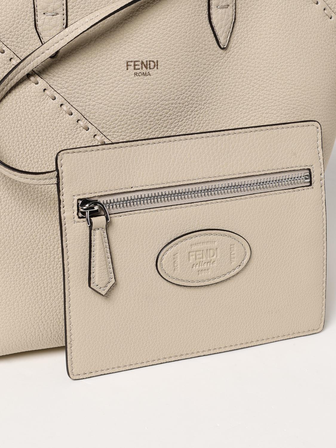 Fendi Shoulder Bag Men Yellow Cream