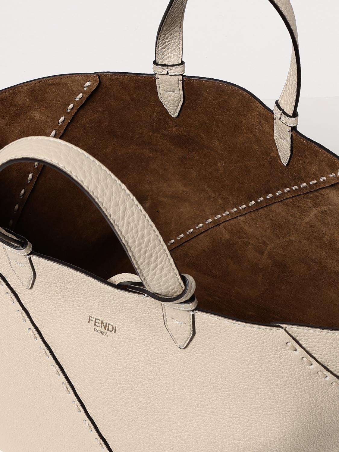Fendi Shoulder Bag Men Yellow Cream