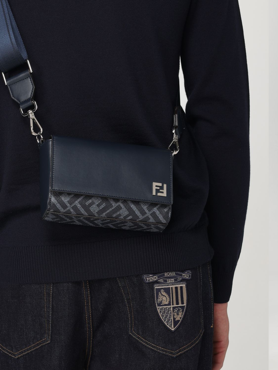 Fendi Shoulder Bag Men Denim