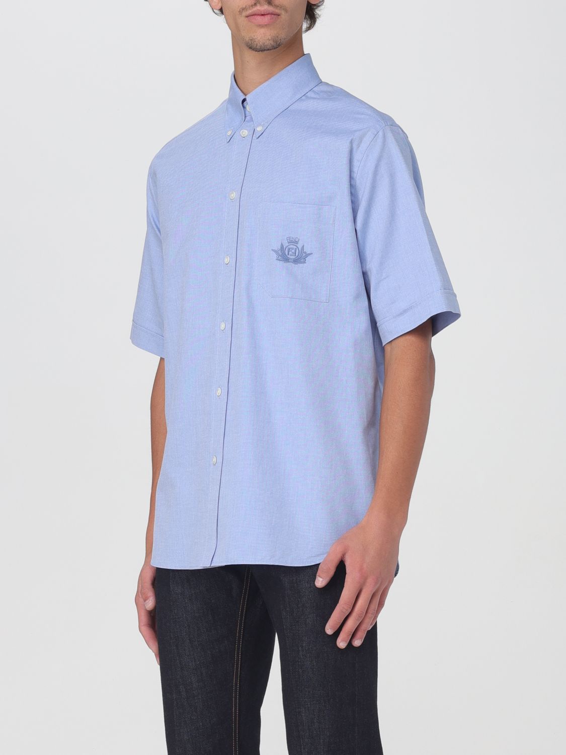Fendi Shirt Men Blue