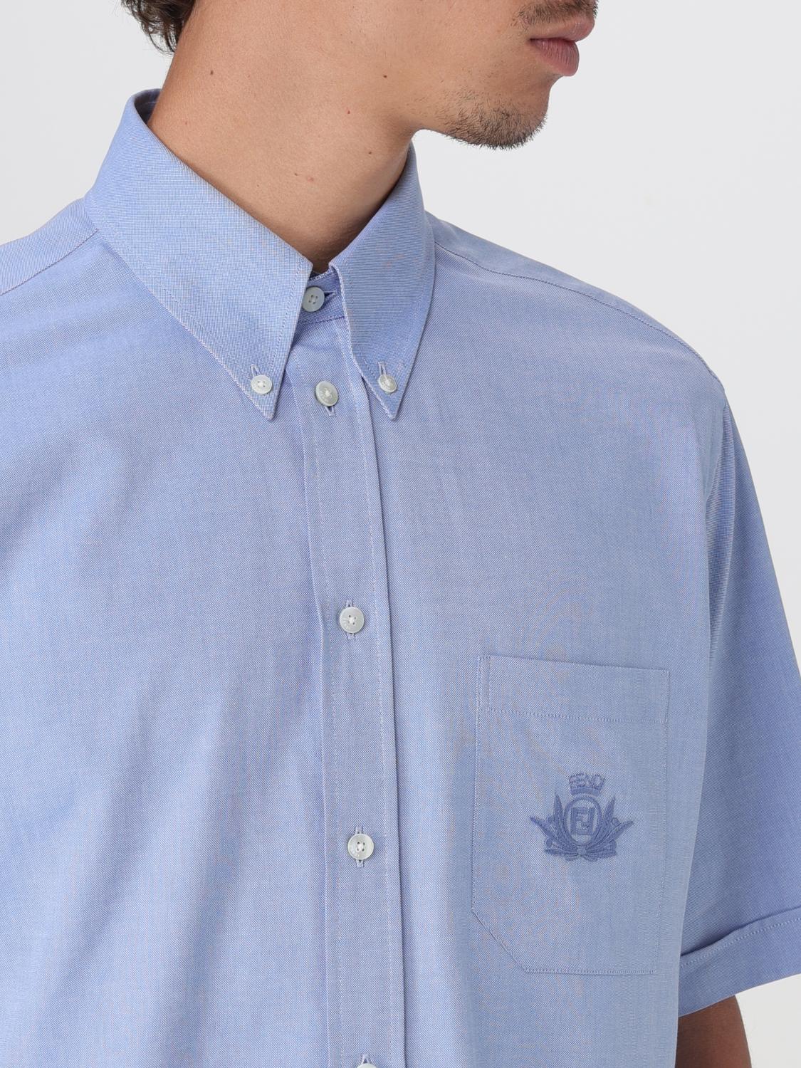 Fendi Shirt Men Blue
