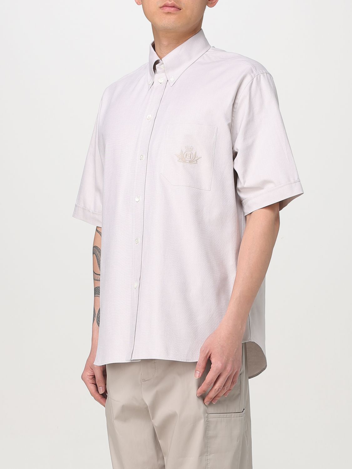 Fendi Shirt Men Blue