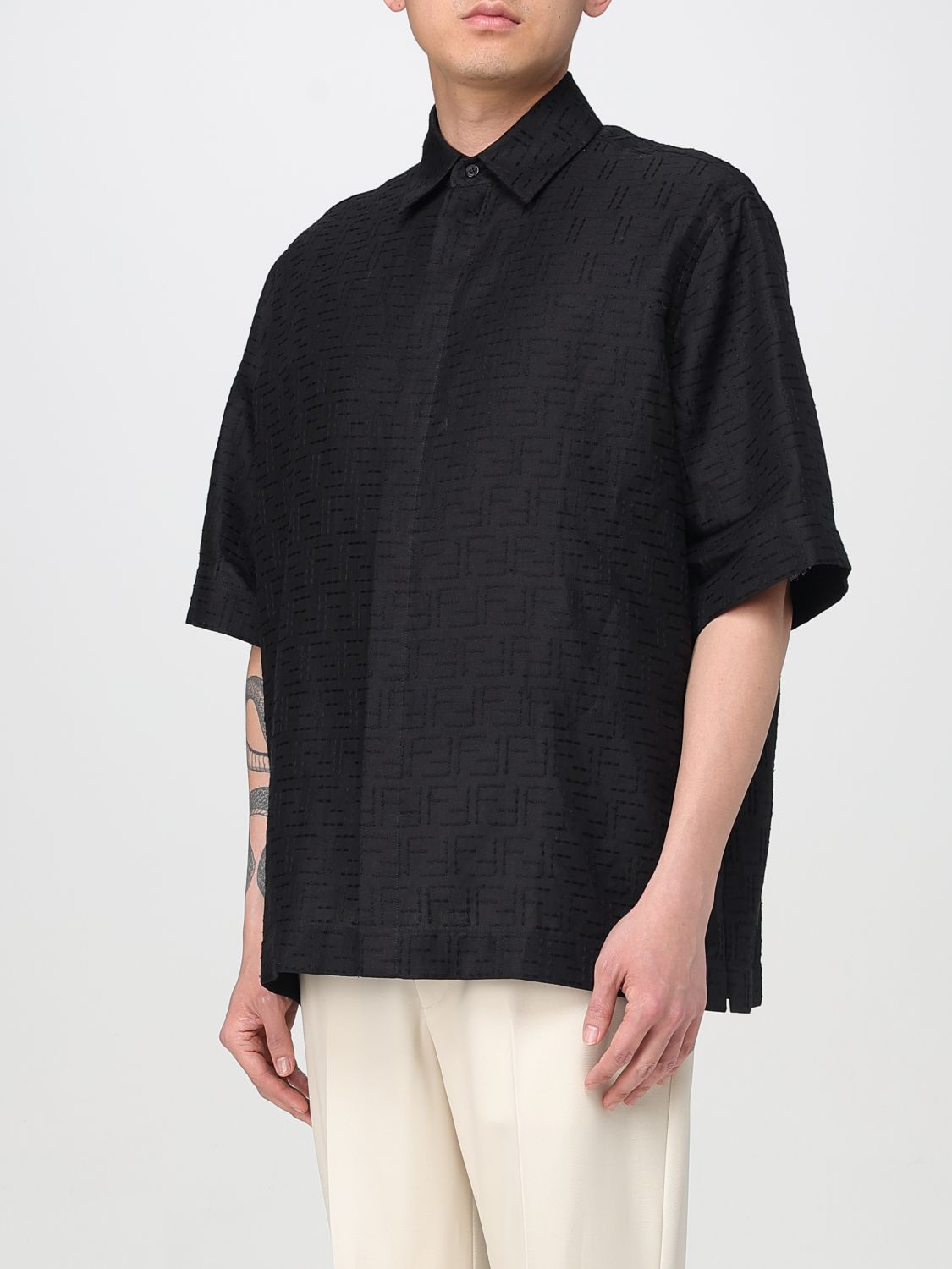 Fendi Shirt Men Black