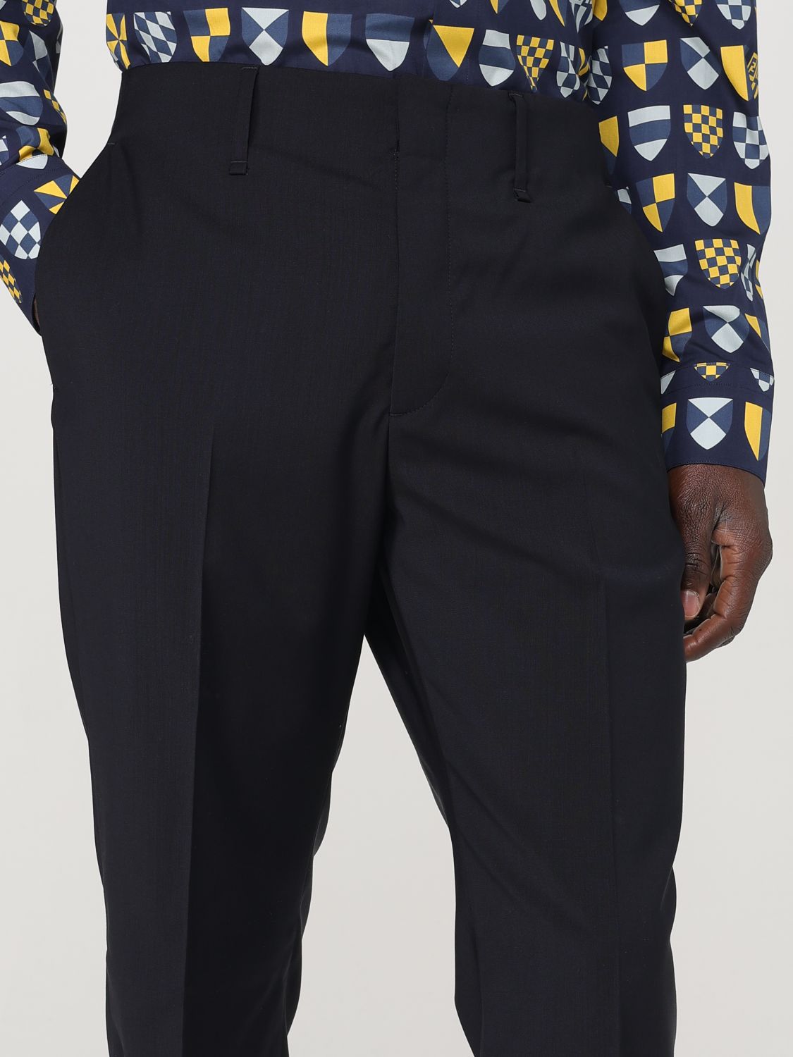 Fendi Pants Men Blue