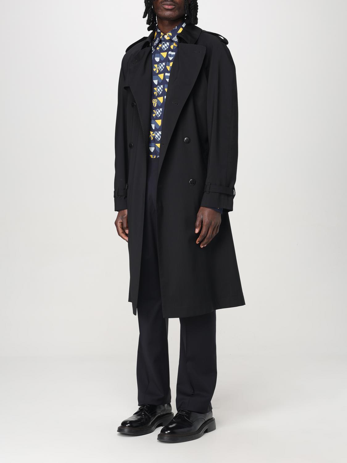 Fendi Trench Coat Men Black