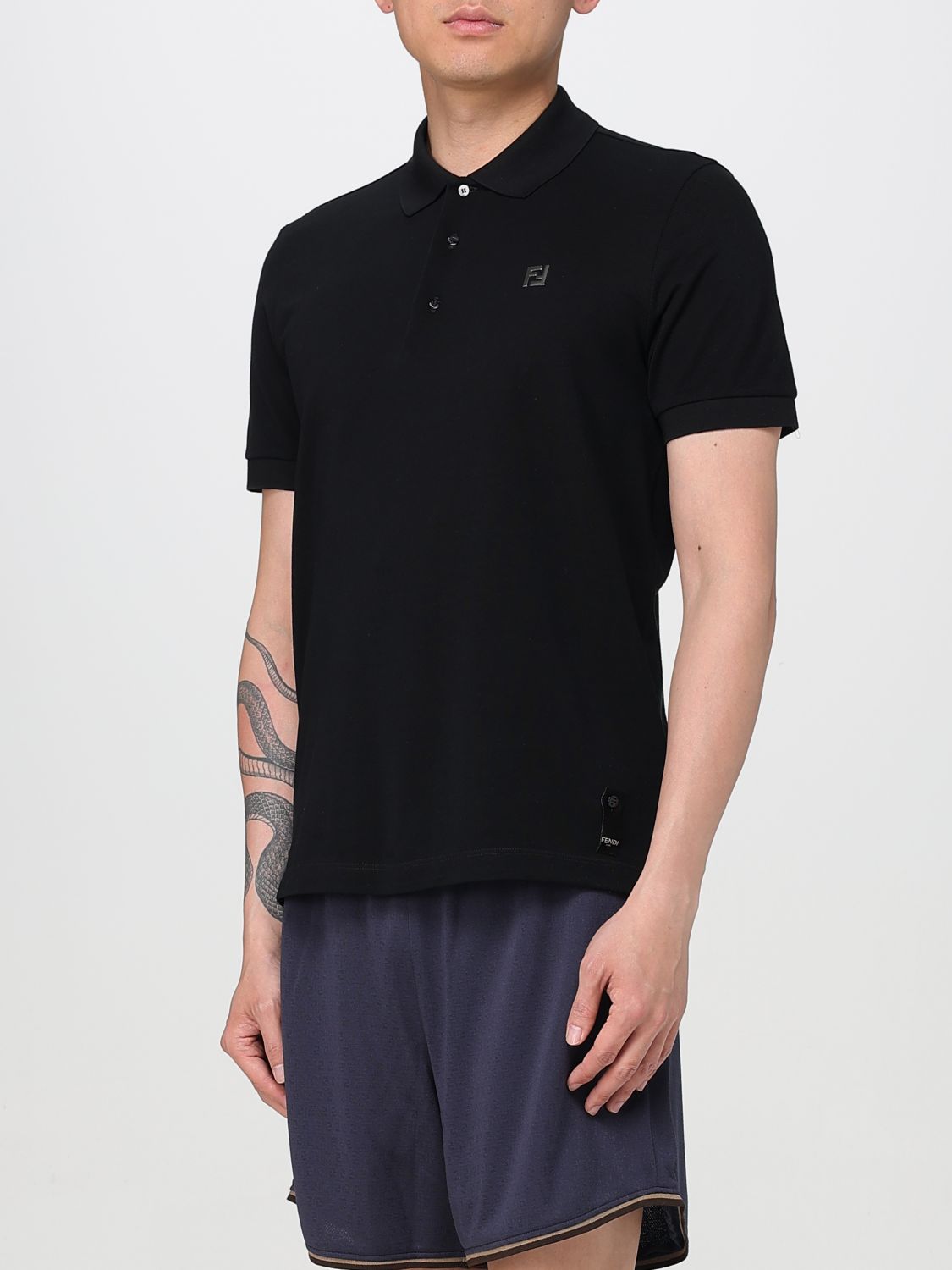 Fendi Polo Shirt Men Black