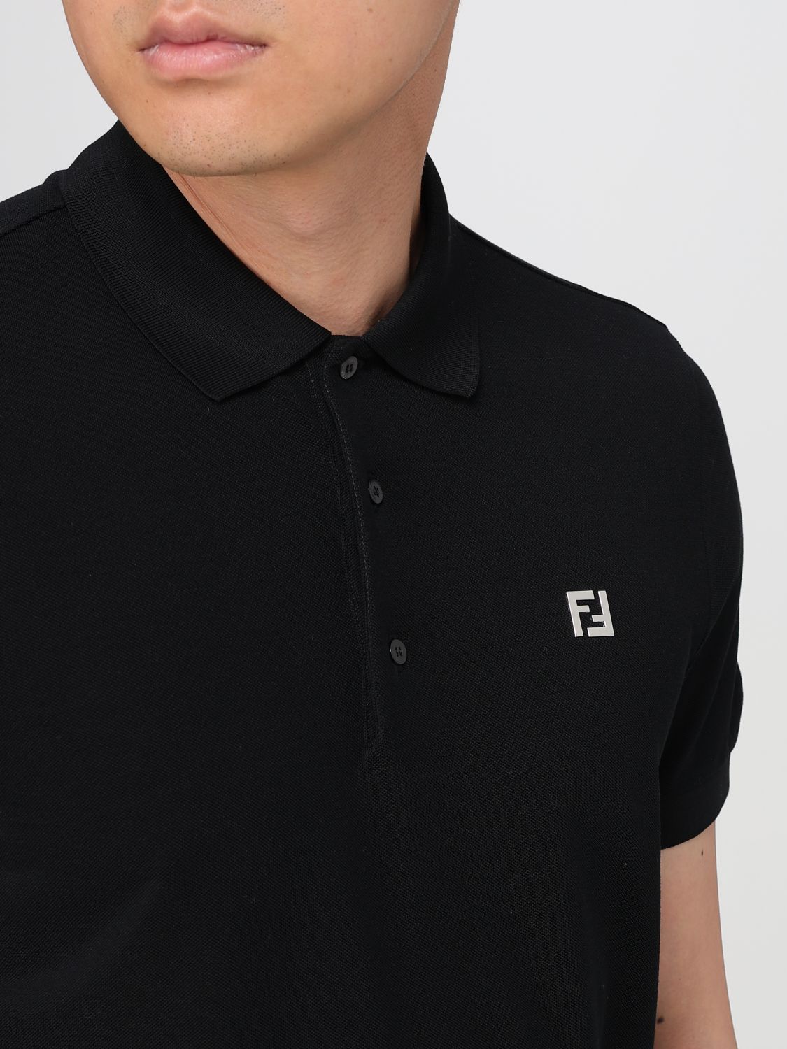 Fendi Polo Shirt Men Black