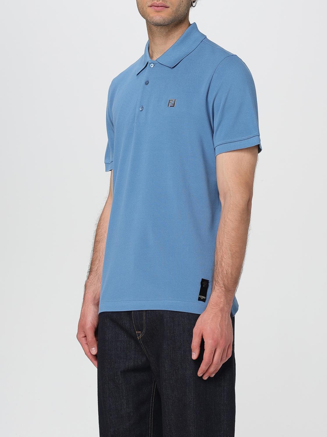 Fendi Polo Shirt Men Blue