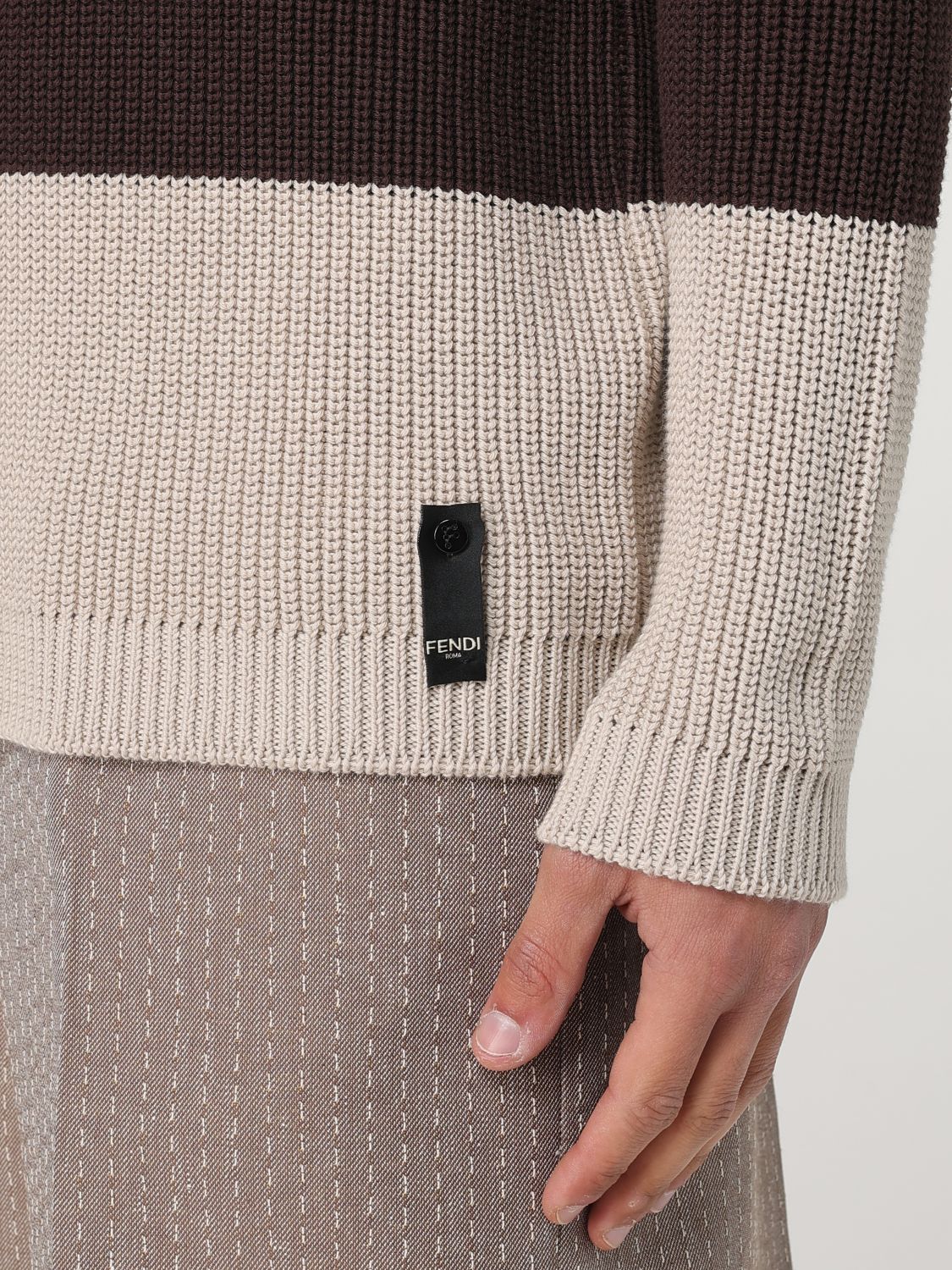 Fendi Polo Shirt Men Beige