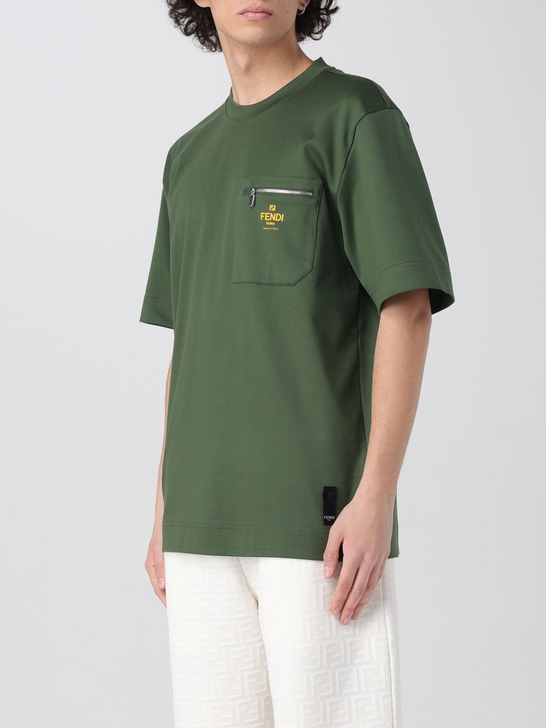 Fendi T Shirt Men Green