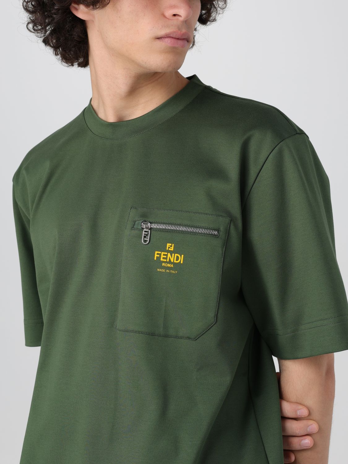 Fendi T Shirt Men Green