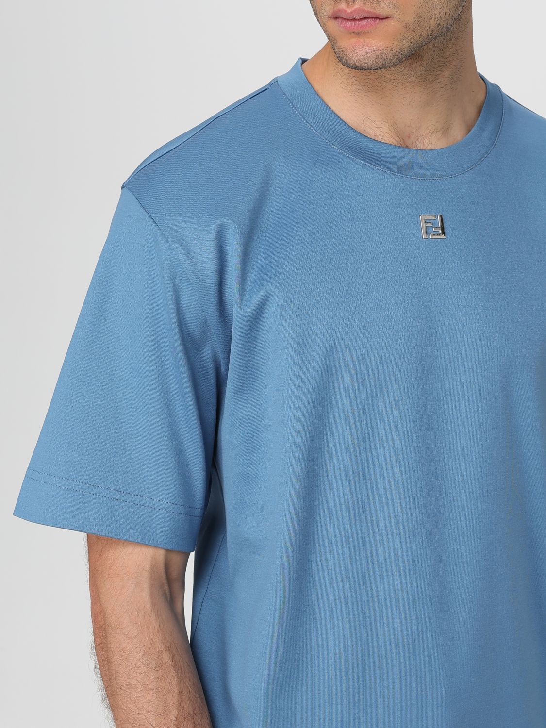 Fendi T Shirt Men Blue