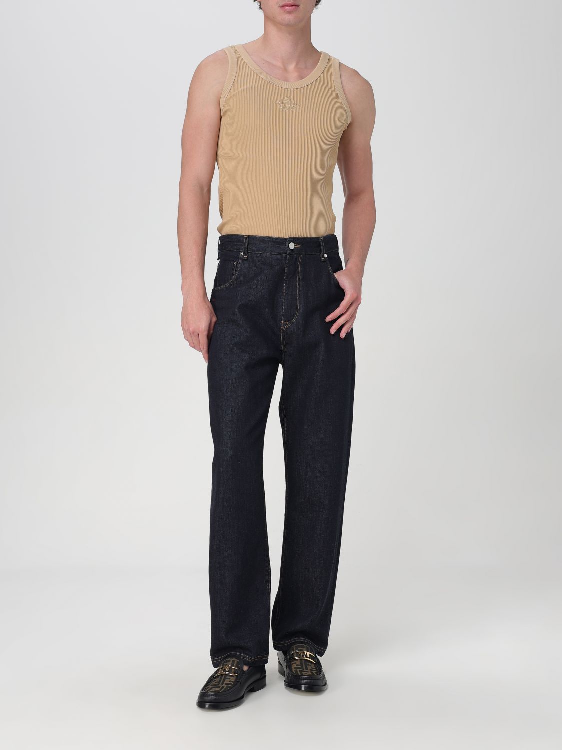 Fendi T Shirt Men Beige