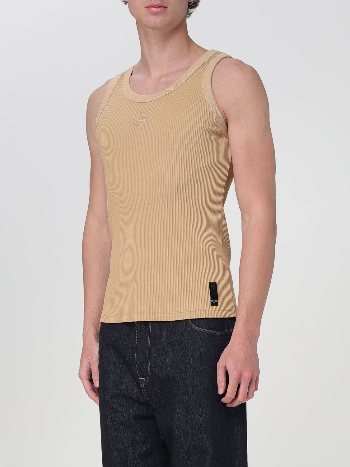 Fendi T Shirt Men Beige