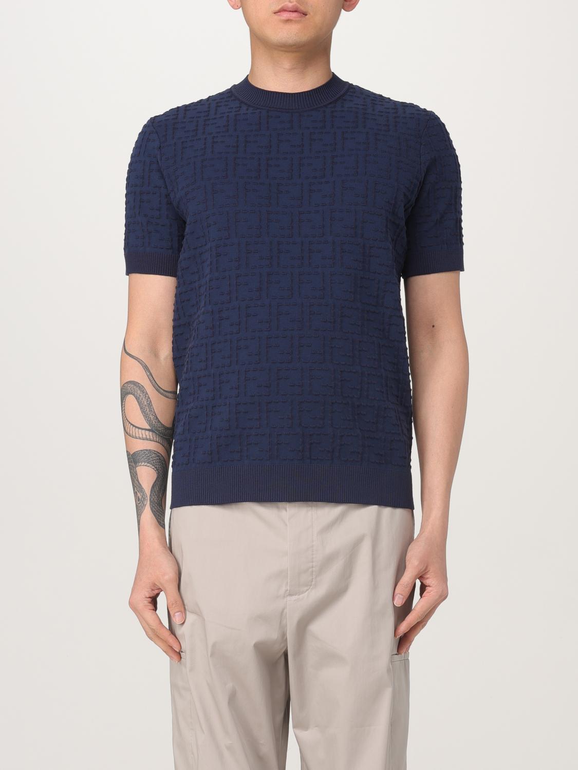 Fendi T Shirt Men Blue