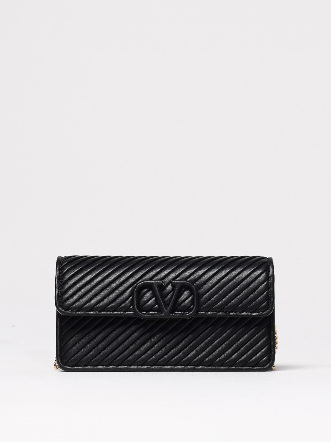 21ss「VALENTINO」Black Shoulder Wallet Valentino Garavani Shoulder Bag Woman Black – Modishus