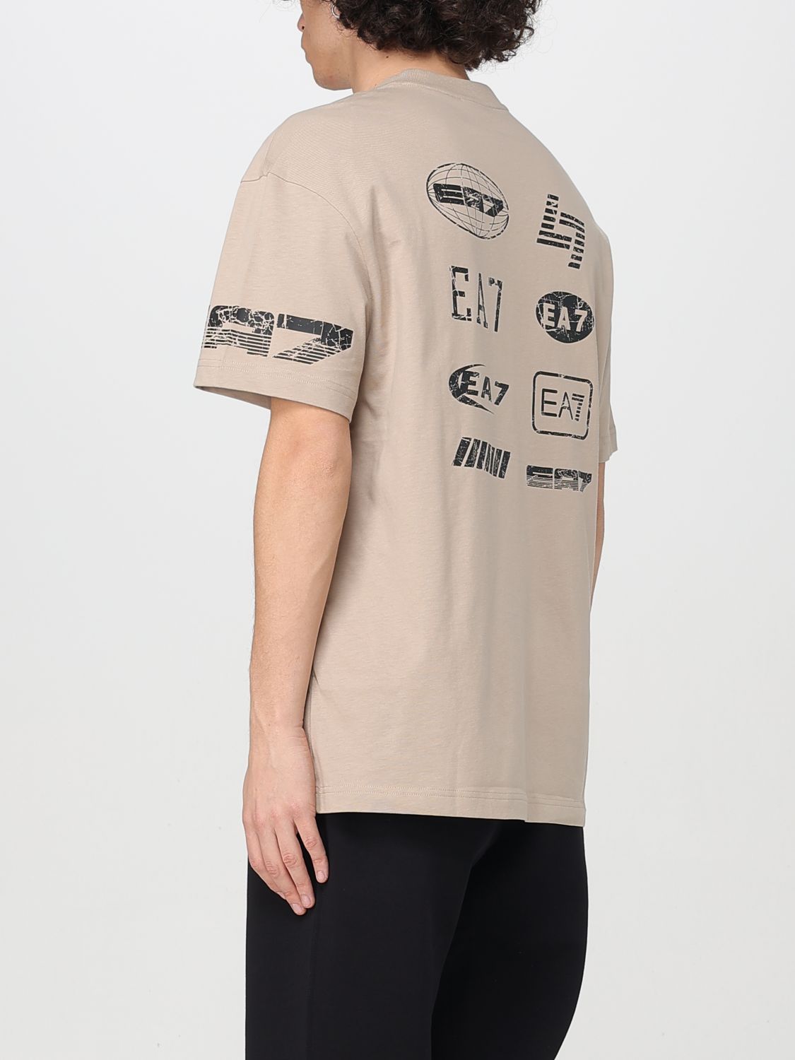 Ea7 T Shirt Men Beige