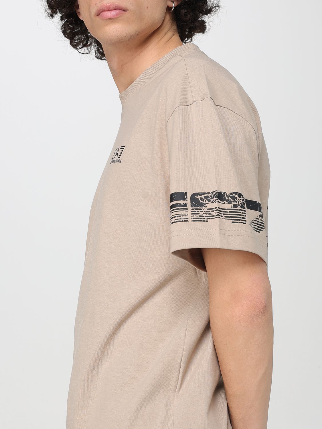 Ea7 T Shirt Men Beige