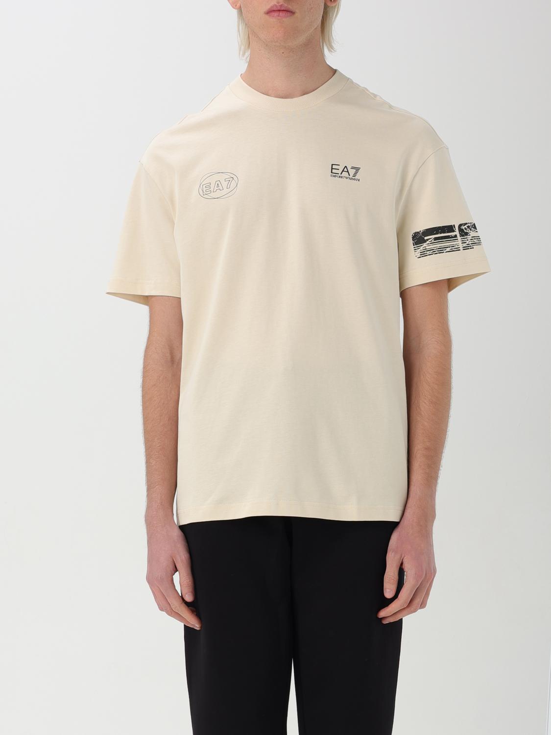 Ea7 T Shirt Men Beige
