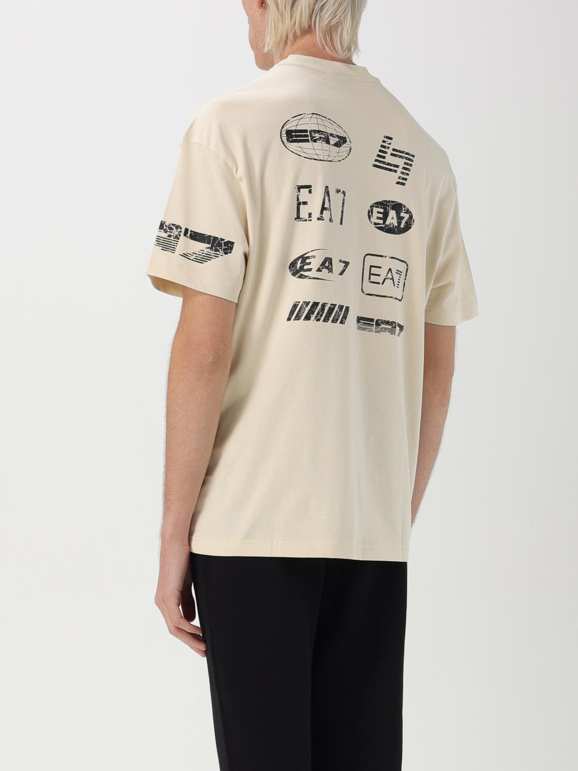 Ea7 T Shirt Men Beige