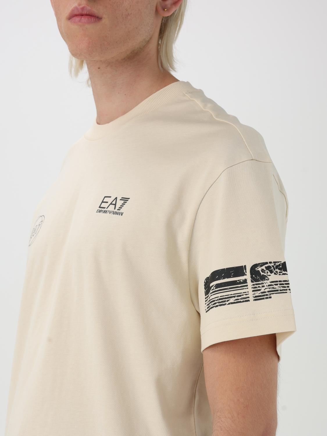 Ea7 T Shirt Men Beige