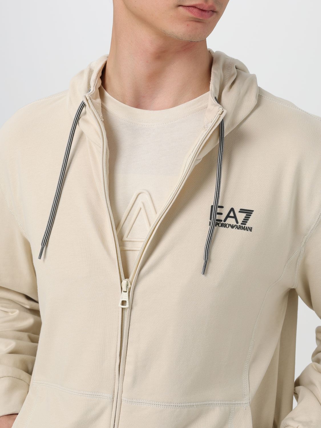 Ea7 Sweat Men Beige