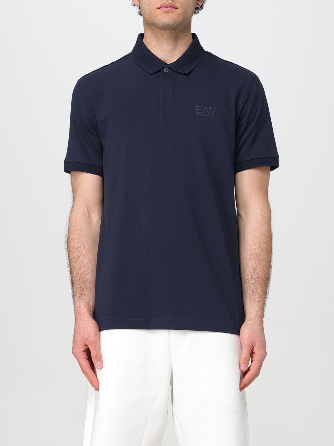 Ea7 Polo Shirt Men Blue