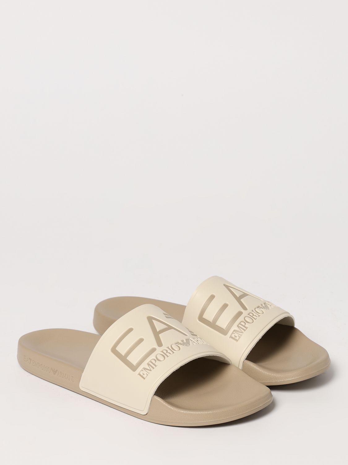 Ea7 Sandals Men Beige