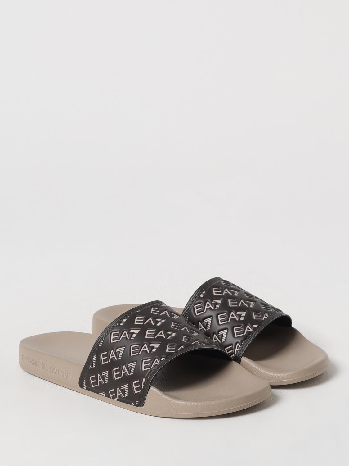Ea7 Sandals Men Beige