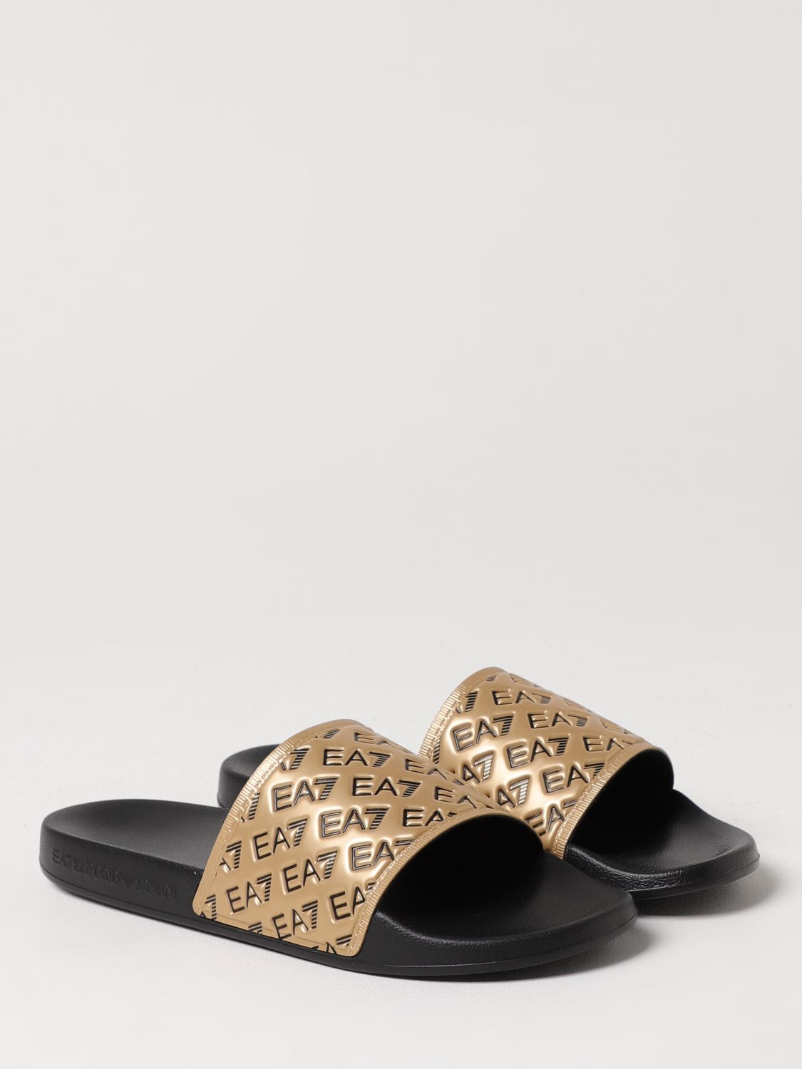 Ea7 Sandals Men Beige