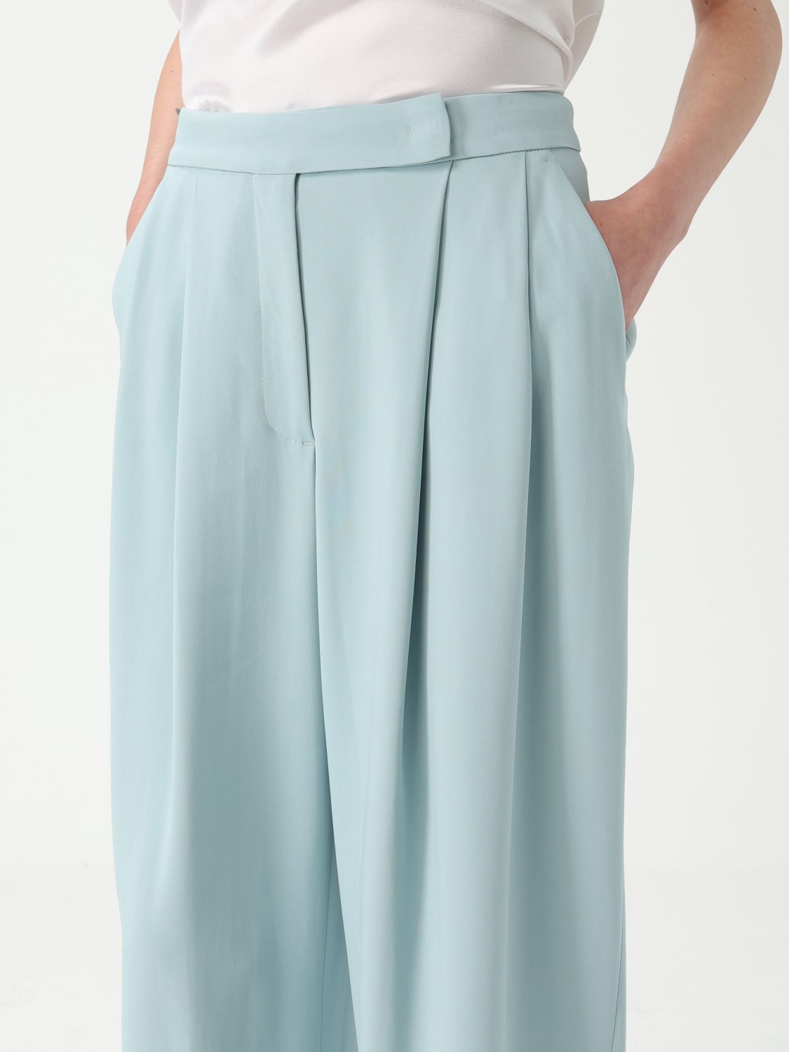 Pinko Pants Woman Gnawed Blue