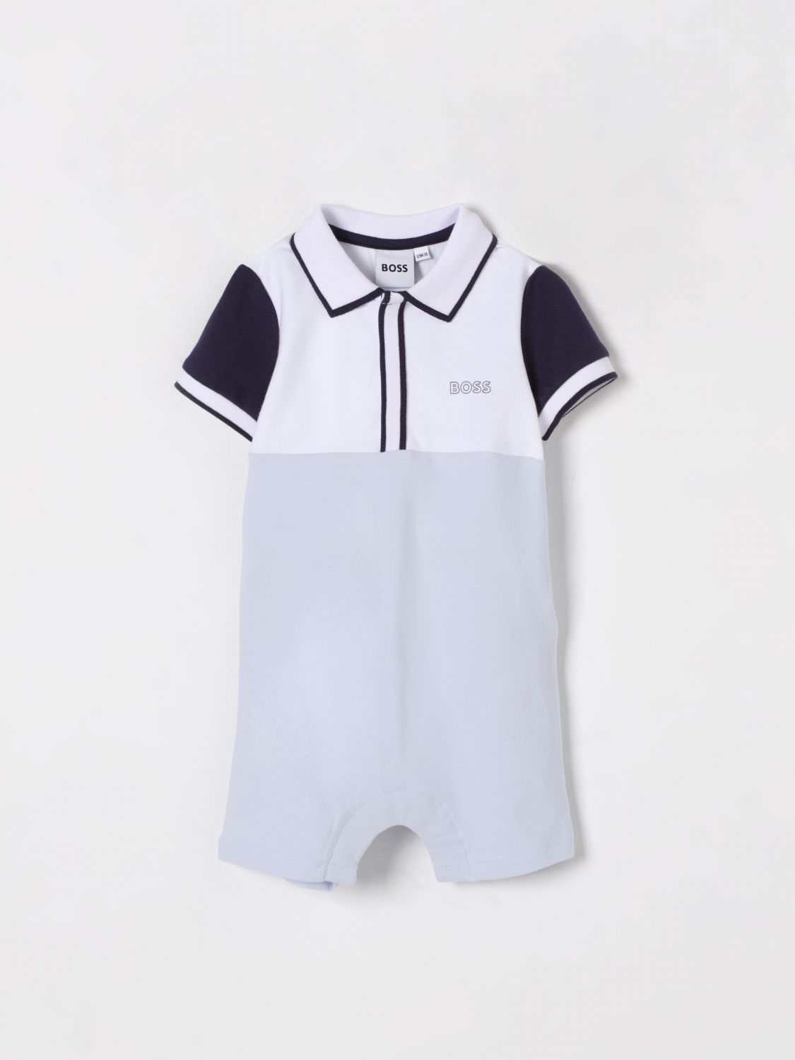 Boss Romper Kids Gnawed Blue