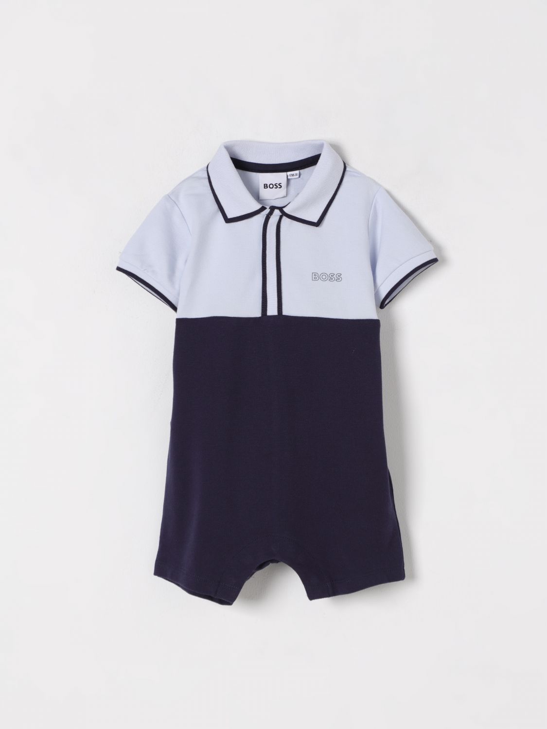 Boss Romper Kids Gnawed Blue