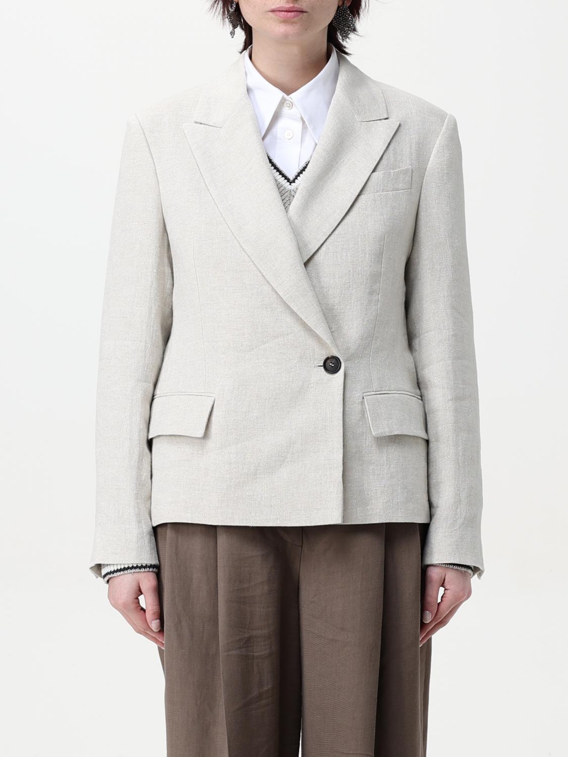 Brunello Cucinelli Blazer Woman Beige – Modishus