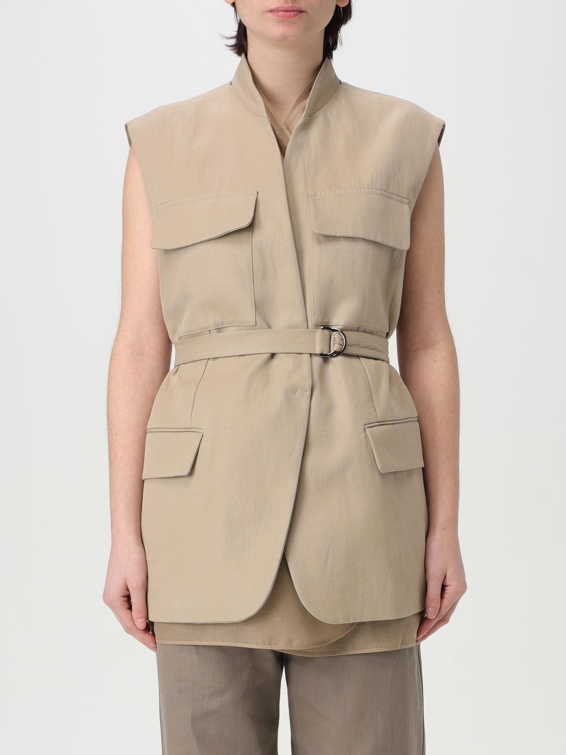 アウターその他 BRUNELLO CUCINELLI Woman Waistcoat Beige ML1457345 C2910 Brunello Cucinelli Waistcoat Woman Beige – Modishus