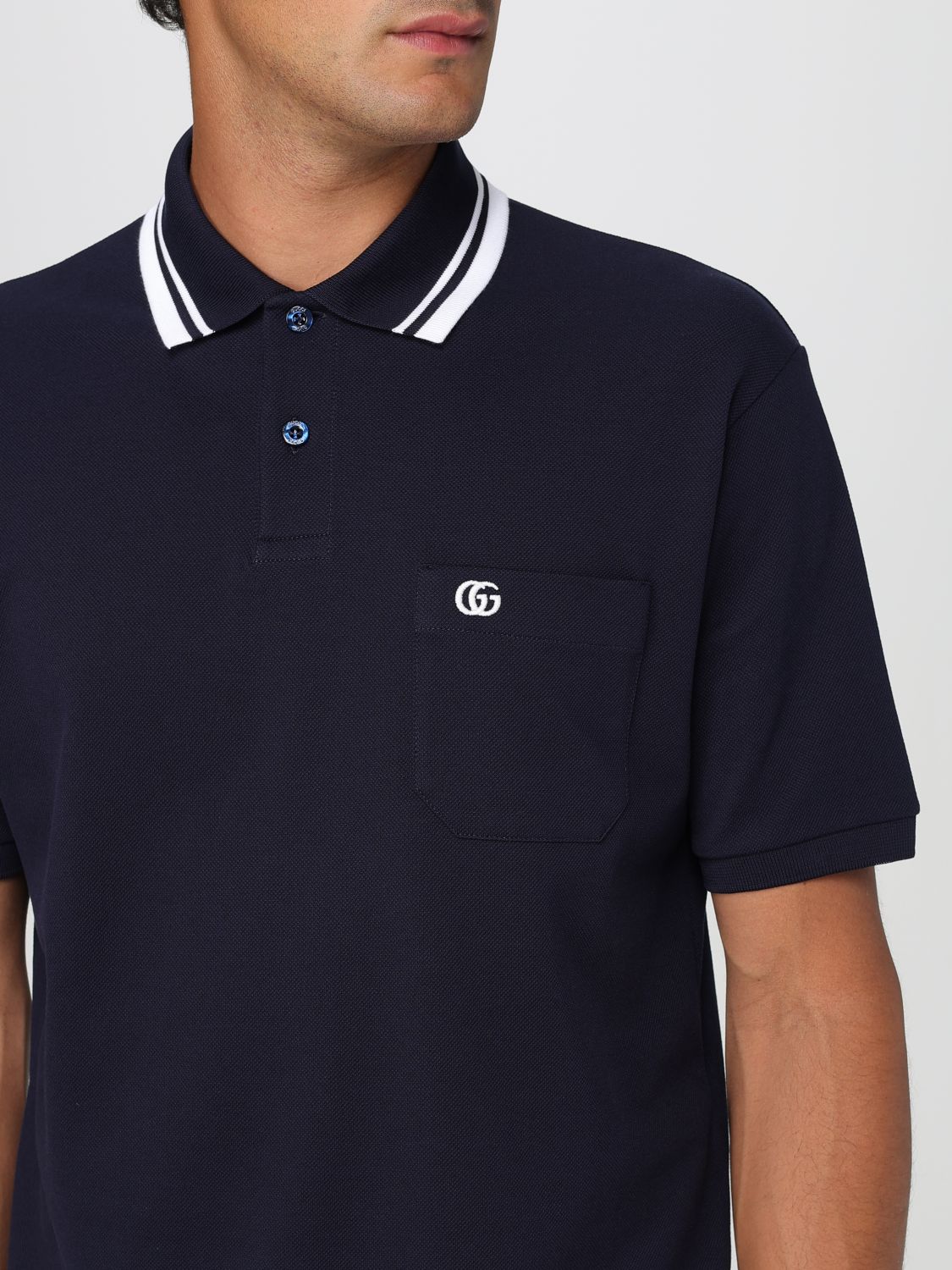 Gucci Polo Shirt Men Navy